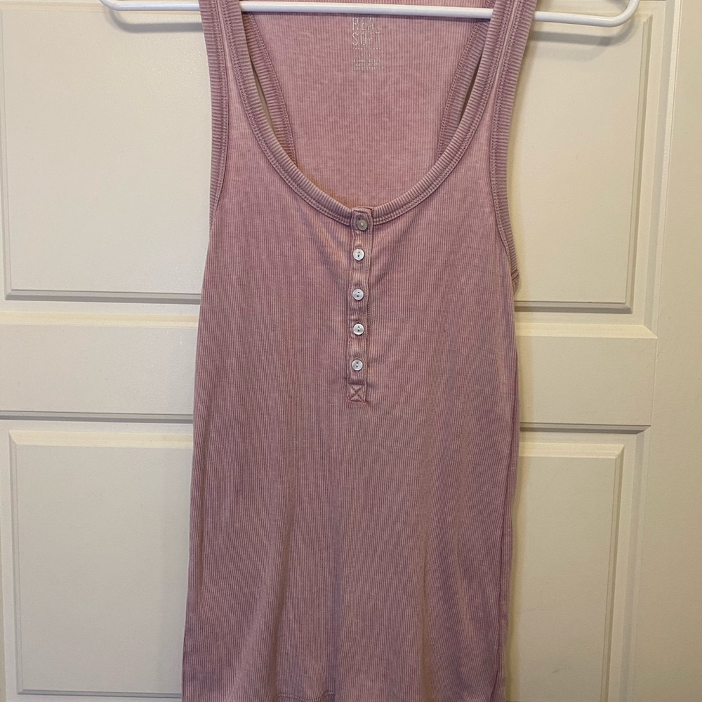 Aerie Real Soft Henley Tank Top